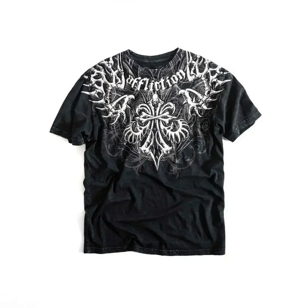 Crimson Cross Oversized Graphic Tee
